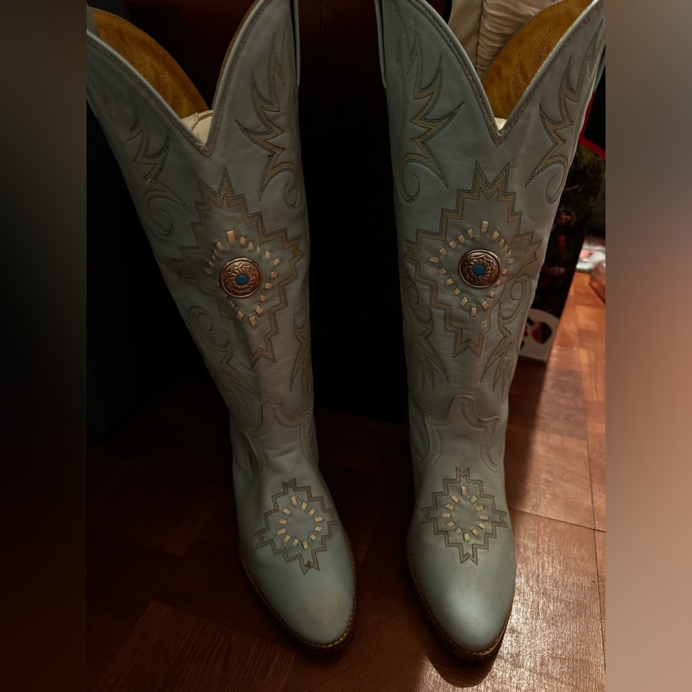 Turquoise boots